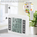 Miniatyrbild 3 av 5: Trådlös Digital Frystermometer Temperaturövervakningssensor Inomhus Utomhus Hörbart Larm LCD-skärm med 2 Fjärrkontroller