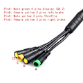 Miniatyrbillede 5 af 5: Vandafvisende 1T4 EB Kabelharness til Bafang BBS BBS01 BBS02 BBSHD Midtmotor