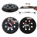 Miniatyrbillede 3 af 4: Backup slibepude - 5\" 8 huller, 3 øjne, blå og sort, 2 stk