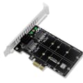 PH58 2 x M2 SATA till PCIE Adapterkort Dubbel Disk Display Kort RAID Splitter Expansionskort PCIe X1