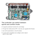 Miniatyrbillede 5 af 5: Elektrisk Løbehjul Motherboard Controller BT Digitalt Display med Accelerator For- og Baglygte Com