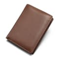 RFID Blocking Leather Wallet for Men, Slim Bifold Wallet with Coin Pocket Brown