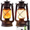 Miniatyrbild 1 av 5: Mkk Ge Lykta Led Batteridriven Campinglampa Utomhus Hängande Lykta Flimrande Flamma Laddningsbar Retro Lyktor Fjärrkontroll 4 Lägen Ljus Icke-