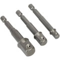 Miniatyrbillede 4 af 5: Firkantdriver Hex Power Borebit 1/4 3/8 1/2-tommer 3 stk. Power Bore til Stikadapter Ekstra Lang Adapter