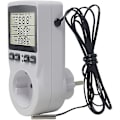 Miniatyrbilde 4 av 5: Pluggbar termostat, digital temperaturregulator for oppvarming og kjøling med sensor, LCD-plugg temperaturregulator timer for akvarium, inkubator, drivhus