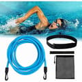 Elastiskt motstånd för simning, 4M justerbart elastiskt band för simning i pool, träningsbälte för simning, elastisk simning för vuxna och barn, professionell