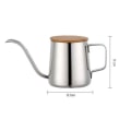 Miniatyrbilde 2 av 5: Fintut Kaffemaker i rustfritt stål med tynn tut - 350 ml, sølv, 1 stk