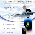 Pikkukuva 2 / 5: Langaton CarPlay -sovitin, muunna langallinen langattomaksi, minikoko, USB ja USB-C, ei viivettä
