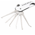 Miniatyrbilde 4 av 5: 7 i 1 rustfritt stål sammenleggbar låsplukksett med nøkkelsett 10,51,33,7 CM