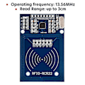 Miniatyrbild 5 av 5: RC522 RFID Kit 13.56MHz SPI Läsarmodul med IC-kort & Chip Kompatibel för Arduino, Raspberry Pi