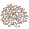 Miniatyrbillede 1 af 5: 100 stk. træskiver, blomsterform, ubehandlede træudskæringer, håndværk, gør-det-selv-dekoration