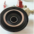Miniatyrbillede 3 af 5: 1/2 Dobbelt Havehane, 1000L Vandtankhane IBC Tankadapter Regnvandopsamlingshane, PP Messing Dobbelthane Messingdyse