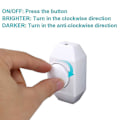 Miniatyrbilde 5 av 5: LED-dimmer, 3-100 Watt Rotasjonsdimmer for Dimming av LED-lys, På/Av, 220-240V, Trailing Edge Dimmer, CE-sertifisert, Transformer med Halogenlamper, Hvit, Uten N