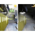 Pikkukuva 4 / 5: Aurinkoenergialla toimiva LED-riippuvalaisin, ulkoseinävalaisin, puutarhavalaisin - kaksoispää, 50 W, 5,5 V, 1 kpl
