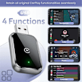 Pikkukuva 4 / 5: Langaton CarPlay -sovitin, muunna langallinen langattomaksi, minikoko, USB ja USB-C, ei viivettä