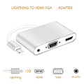 Miniatyrbilde 5 av 5: Lightning til HDMI/VGA Adapter med Lyd