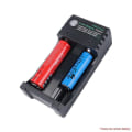 Miniatyrbild 1 av 5: 18650 laddare dubbla slot USB laddare för att ladda 3.7V cylindrisk 2-cells litiumbatteri
