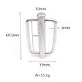 Miniatyrbilde 2 av 5: 50mm 316 Rustfritt Stål Spenne Triglide Rem Glidestropp Stroppholder for Sele Hoftestropp