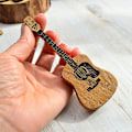 Miniatyrbillede 3 af 5: Guitar Pick Etui, Træ Akustisk Guitar Pick Box, Guitar Pick Holder med 3 Guitar Picks, Guitar Pick Stativ til Guitarspillere Elskere