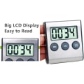 Miniatyrbillede 4 af 5: Mini Digital Timer i Rustfrit Stål Sort