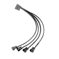 Pikkukuva 1 / 5: Y-jakaja 4x 3-Pin/4-Pin PWM-tuulettimen kaapeli 4-Pin Molex -liittimeen CPU 3P 4P -virtakaapeli