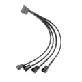 Y-splitter 4x 3-Pin/4-Pin PWM-vifterkabel til 4-Pin Molex til CPU 3P 4P strømkabel