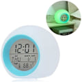 Miniatyrbild 2 av 5: Väckarklocka med färgskiftande ljus för barn, LED-display med snooze &amp; touchkontroller, temperaturvisning, 7 färgers nattlampa, perfekt för pojkar och flickor