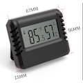 Miniatyrbillede 2 af 4: Mini elektronisk smart digital termometer hygrometer - Sort, 1 stk