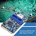 Miniatyrbillede 3 af 5: MINI PCI-e til USB3.0 Front 19-Pin Udvidelseskort 2 Port Desktop Computer Overførsel Udvidelseskort Lille 4Pin Strøm