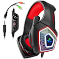 Pikkukuva 1 / 3: Peliheadset langallinen headset (punainen ja musta)