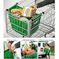 Miniatyrbillede 3 af 4: Foldbar genanvendelig supermarked indkøbsvogn dagligvarer grab clips taske 2stk