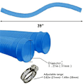 Miniatyrbillede 2 af 5: Swimmingpool Slange Udskiftning Slange til Overjordisk Pool Pumpe PE Slange - 1m*31mm, Blå, 1stk