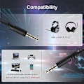 Miniatyrbilde 2 av 5: Erstatningskabel A40 kompatibel med Astro A40-headset, Qjyth A40 Inline Mute Audiokabel for Astro A10/a40/a40tr Gaming-headset, passer til Ps5, Ps4, Xb