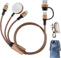 2025 Nyeste Modell Multi 3 i 2 Ladekabel for Apple Watch-lader, Reiselader for iPhone USB C Lightning Hurtigladekabel Kompa