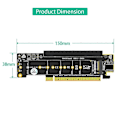 Pikkukuva 4 / 5: Dual NVMe PCIe -sovitin, PCIe 4.0 X16 - Dual NVMe & 1x Lisää PCIe X16 (X8 Signaali) -sovitin M.2 NVM:lle