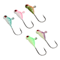 Miniatyrbilde 5 av 5: 50 stk Isfiskejigger Profesjonelle Bærbare Blandede Farger Metall Isfiske Lokker For Panfish Crappie
