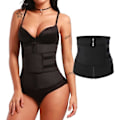 Miniatyrbillede 1 af 5: Træningskorset Taljetræner Taljetræner Shapewear Taljerem Sort Xxxl