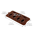 Miniatyrbillede 4 af 4: 7 Hulrum Kaffe Bønne Chokolade Fondant Form Værktøj Voks Smelte Kage Gele Mousse Kage Is Form