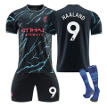 Miniatyrbild 3 av 4: 23-24 Paris Miami Real Madrid Manchester City tröja hem och borta vuxen barn fotbollströja uniform black5 XL