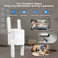 Miniatyrbild 4 av 5: 1200Mbps WiFi6 Trådlös Repeater Dual Band 2.4G/5GHz 802.11AX Gigabit Wi-Fi 6 Förlängare Lång Räckvidd Si