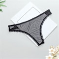 Miniatyrbillede 1 af 5: Sexy Mesh Thong Kvinders Trusser Transparent Ultra Tynd G-streng Underbukser Kvinde Sømløs Underbukser