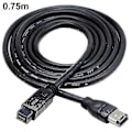 Miniatyrbild 1 av 4: IEEE 1394 Firewire 800 till Firewire 400-kabel, 9-stift/6-stift Hane/Hane