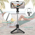 Miniatyrbild 2 av 5: Selfie Stick, Bluetooth Selfie Stick Stativ Fjärrkontroll 360