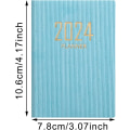Miniatyrbillede 5 af 5: 2 stk., 2024 Planlægger 2024 Kalender 12 Måneders Planlægger 2024-2025 Daglig Ugentlig og Månedlig Agenda Notebook A7 PU Læder Cover Sort