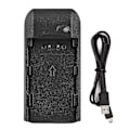 Miniatyrbillede 1 af 5: Mini bærbar Np-fv5 Plus batterioplader med indikatorlys USB-opladningskabel
