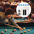 Miniatyrbilde 4 av 5: Billiardkø-reparasjonssett, 2 køtipsklemmer 20 køtips 2 formere 5 krittblokker 5 ferruler 2 køtips