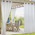 Miniatyrbillede 1 af 5: Vandtæt myggenet til vindue udendørs terrasse pavillon gennemsigtig udendørs myggenet gardin - 132*213cm, hvid, 1 stk