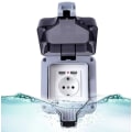 Miniatyrbillede 2 af 5: Udendørs vandtæt USB-stikkontakt - 86*86*35mm, 1 stk.