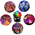 Miniatyrbilde 5 av 5: Mini Lydaktivert Partylys Batteridrevet/USB Bærbar RGB Diskokule Lys DJ Belysning Strobelys 7 Moduser Scene Par Lys for Bil Hjem Rom