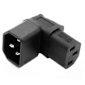 Miniatyrbillede 5 af 5: IEC Han C14 til Opret Vinkelret IEC Hun C13 Strømforlænger Adapter